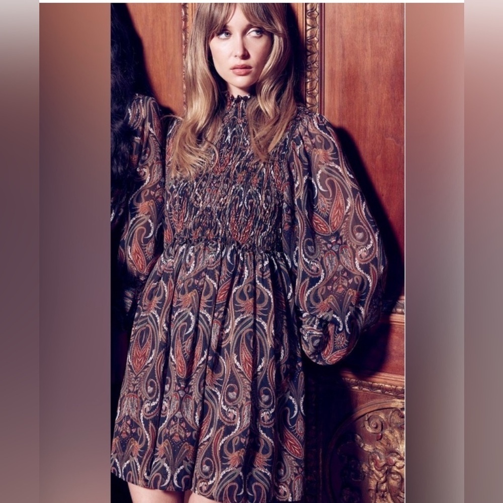 NWT MISA Jessa Mini Paisley Dress in Spartina Paisley